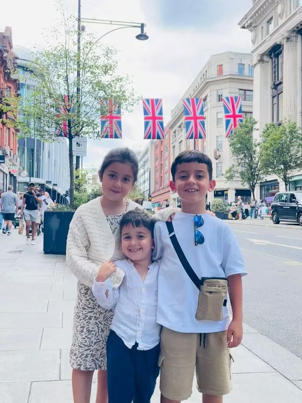 Darin Ahmed's children Myla, Mir and Rovan (right) were all born in England as their dad wanted them to have a better life than he did
