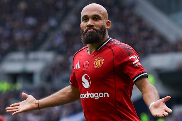 Bryan Mbeumo celebrating. Bryan Mbeumo celebrating.