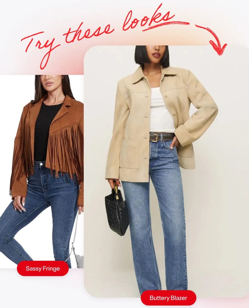Two women in suggested outfits courtesy of the Astrid app