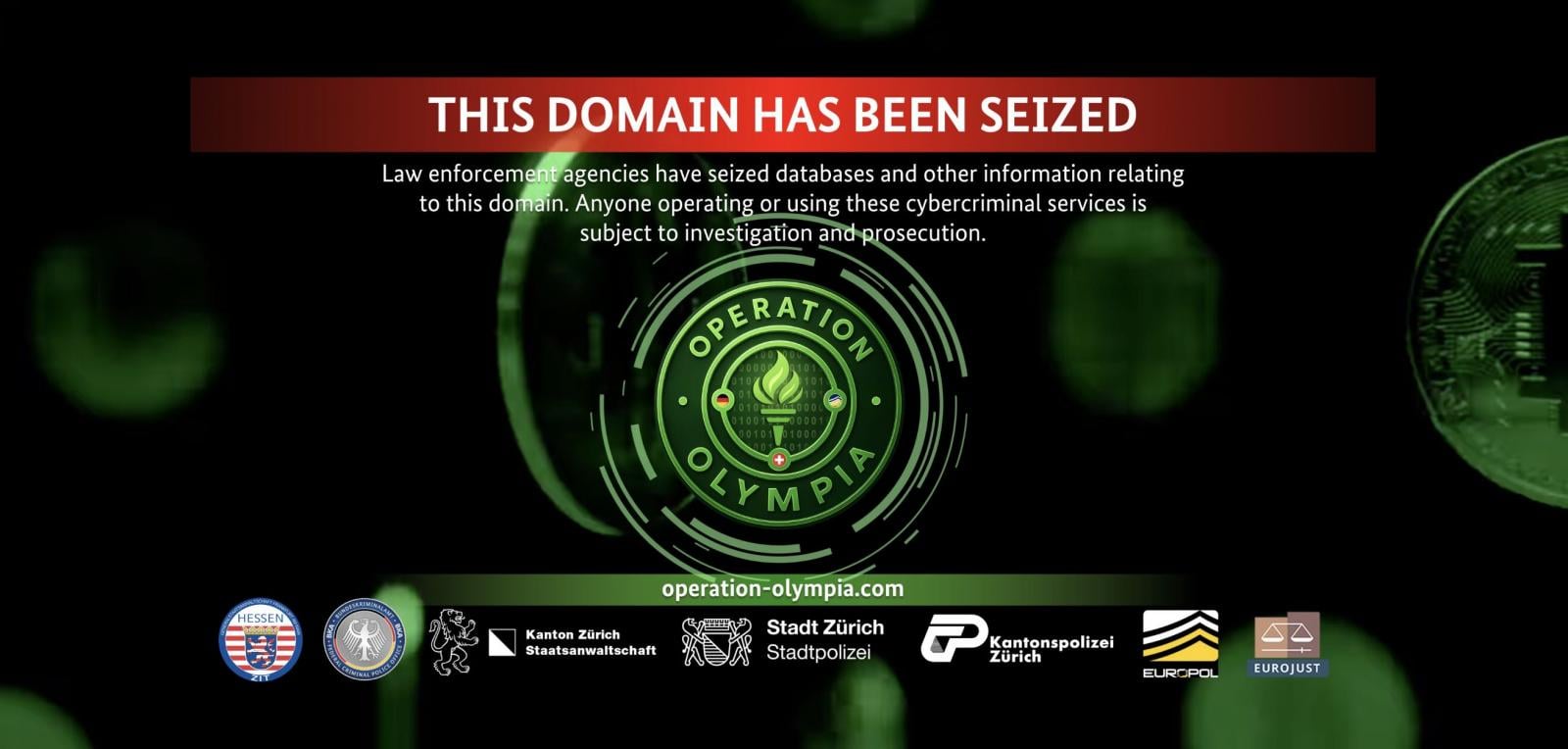Cryptomixer[.]io seizure banner