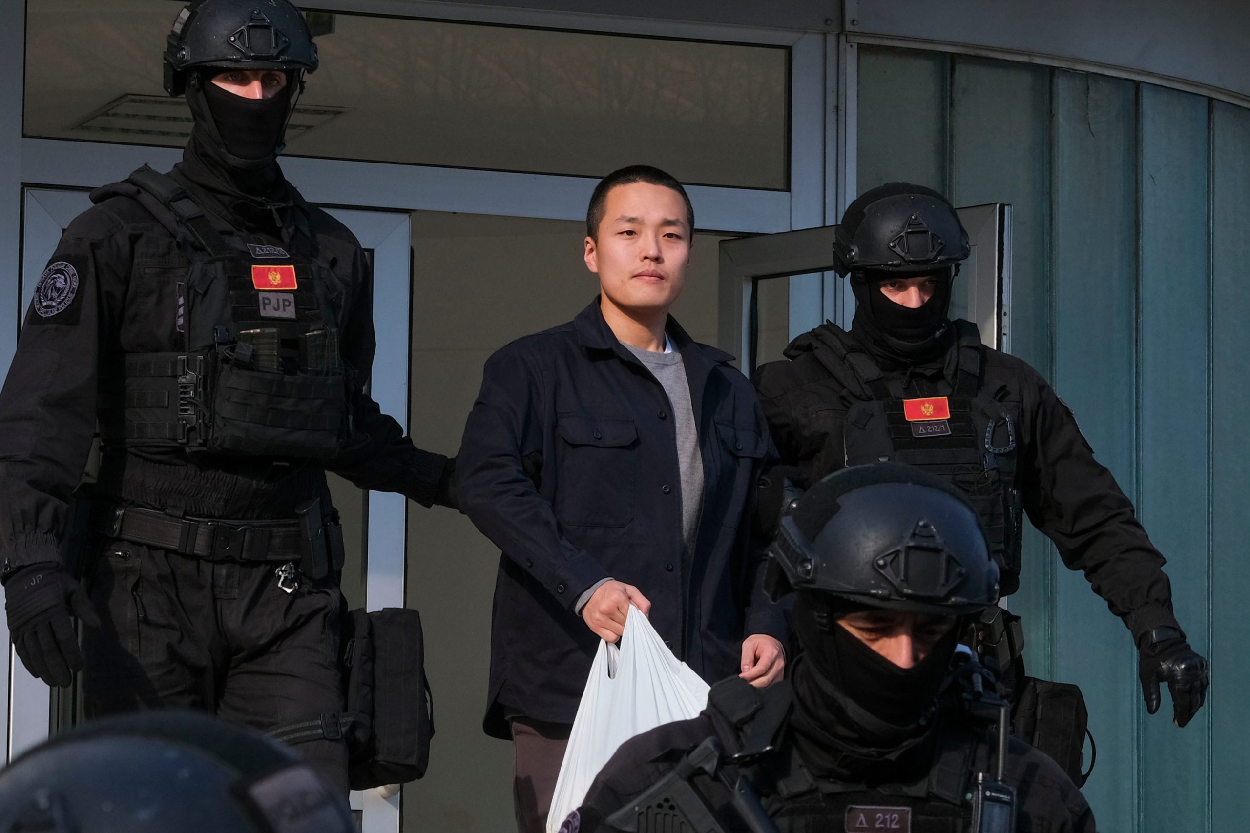 Terraform Labs founder Do Kwon escorted by Montenegrin police.