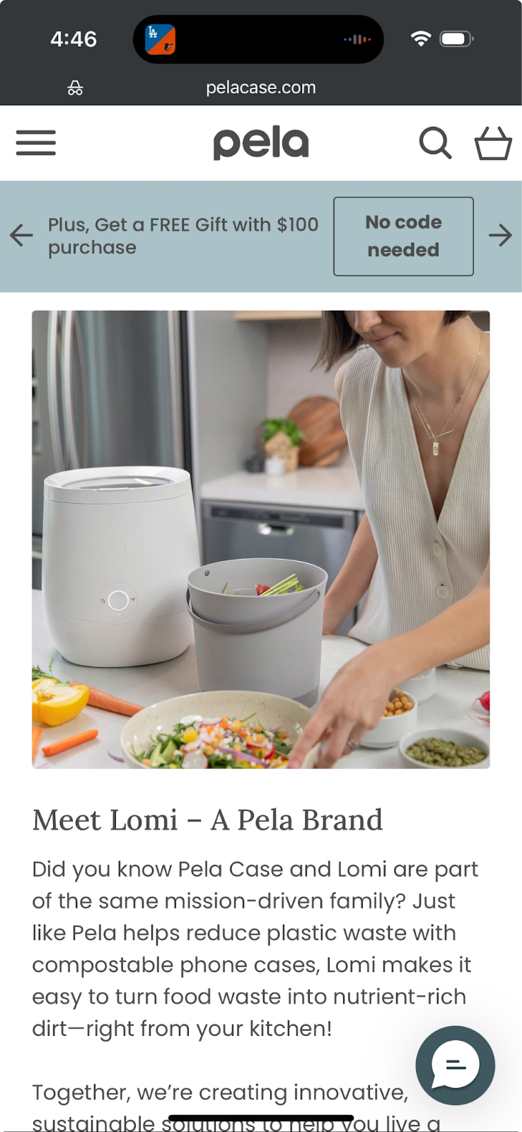 A brand introduction on the Pela website.