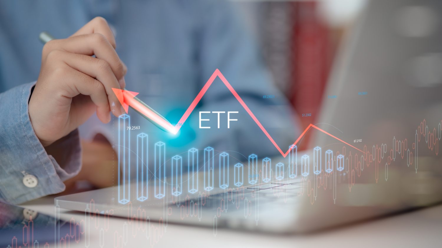 ETF Exchange-traded fund stock market trading investment financial concept.