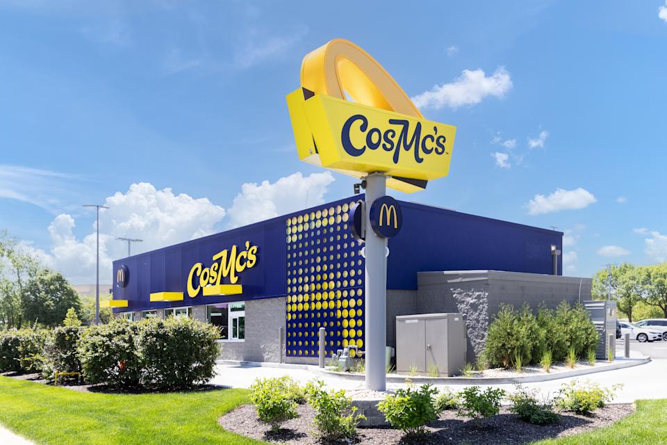 Bolingbrook, IL, USA - May 17, 2024: CosMc's is a new small-format restaurant, owned by McDonald's, that's a drive-thru only concept and currently the only store in Illinois.
