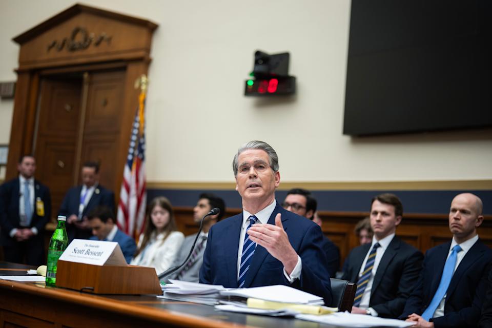 UNITED STATES - FEBRUARY 4: Treasury Secretary Scott Bessent testifies during the House Financial Services Committee hearing titled