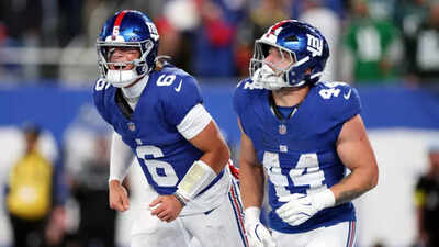 Jaxson Dart #6 and Cam Skattebo #44 of the New York Giants (Image via Getty) NFL trade rumors: New York Giants linked to $97.5 million Ravens superstar as Baltimore weighs defensive changes to bolster roster