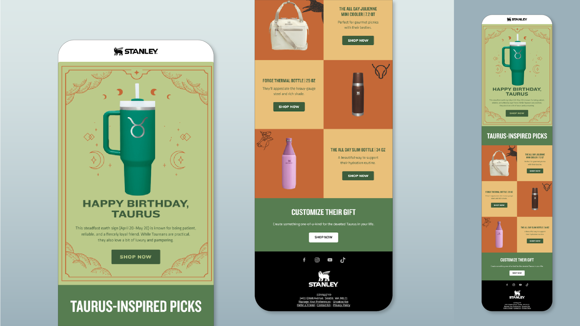 Email offer for horoscope-inspired products from Stanley.